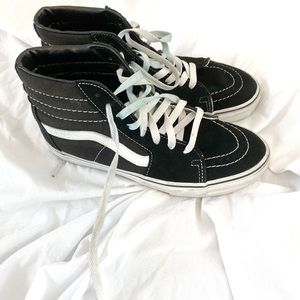 Black and white vans